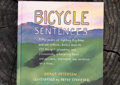 Front cover of Bicycle Sentences Book